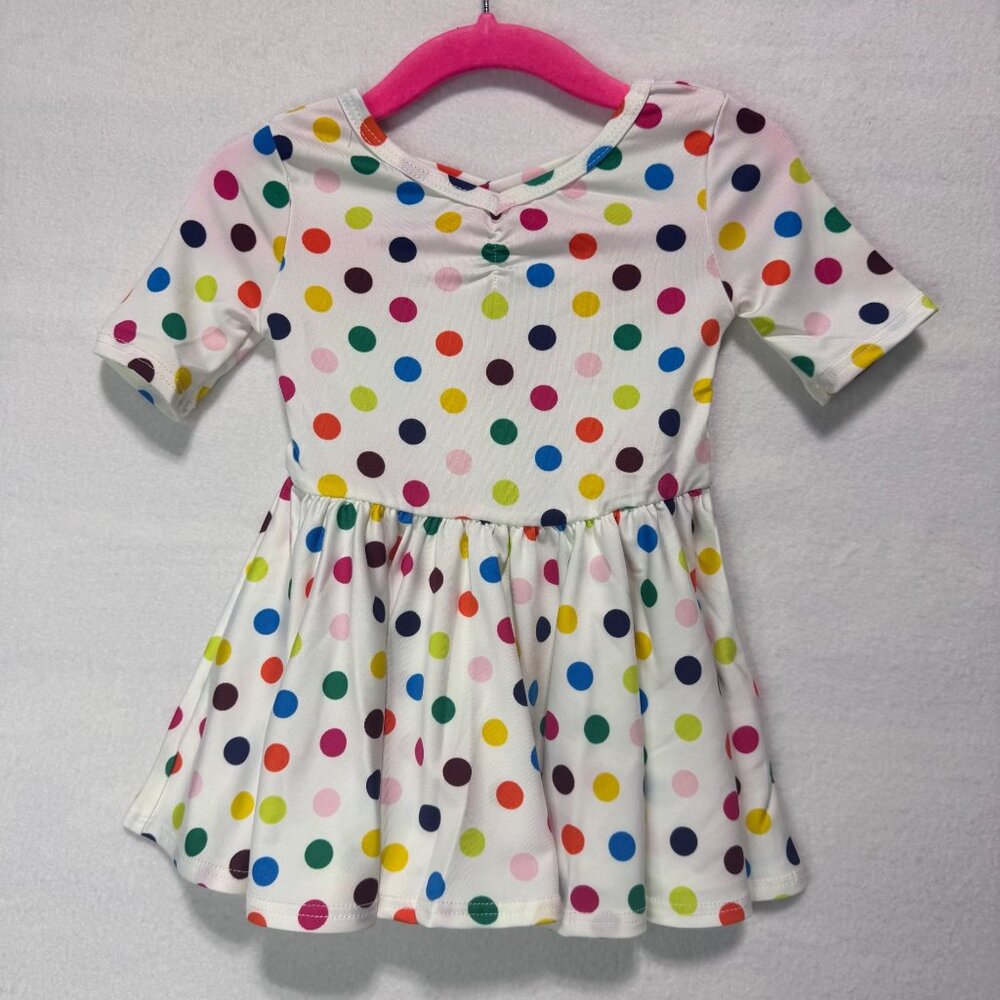 Dotdotsmile Girls Dress Size 6/12 Months Multi Color Circles New with Tags
